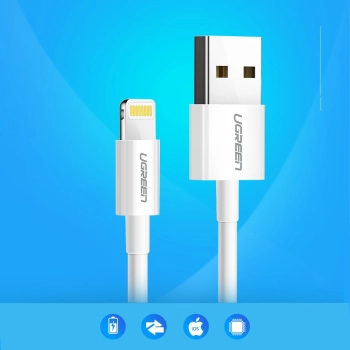 Kabel przewód do iPhone USB - Lightning MFI 2m 2.4A biały - zdj. dodatkowe 2