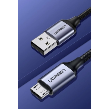  Kabel przewód USB - micro USB 1m szary - zdj. dodatkowe 2