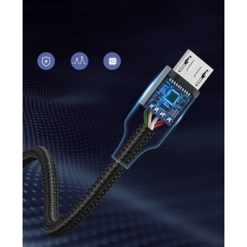  Kabel przewód USB - micro USB 1m szary - zdj. dodatkowe 8
