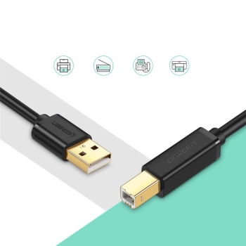  Kabel przewód do drukarki USB - USB Typ B 3m czarny - zdj. dodatkowe 1