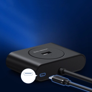  Rozdzielacz HUB portu USB do 4x USB 3.2 kabel 0.5 m czarny - zdj. dodatkowe 7