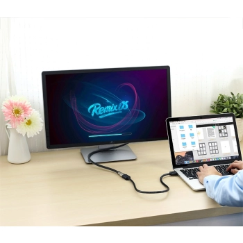  Przedłużacz do kabla przewodu HDMI 1.4v 4K 60Hz 30AWG 2m czarny - zdj. dodatkowe 8