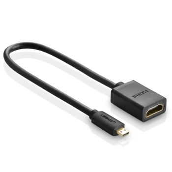  Kabel przewód przejściówka HDMI - micro HDMI 20cm czarny - zdj. dodatkowe 1