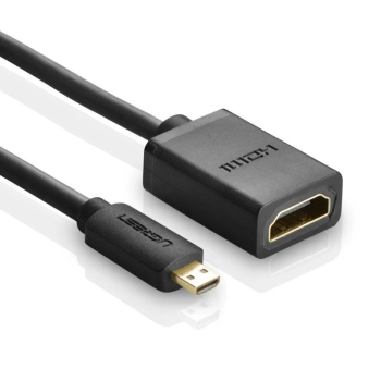  Kabel przewód przejściówka HDMI - micro HDMI 20cm czarny - zdj. dodatkowe 2
