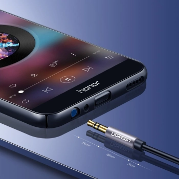  Przewód kabel przedłużacz do słuchawek AUX 3.5mm mini jack 1m srebrny - zdj. dodatkowe 8