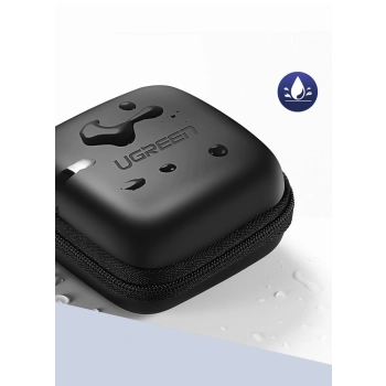  Etui pudełko na słuchawki i akcesoria GSM 8x8cm czarny - zdj. dodatkowe 4