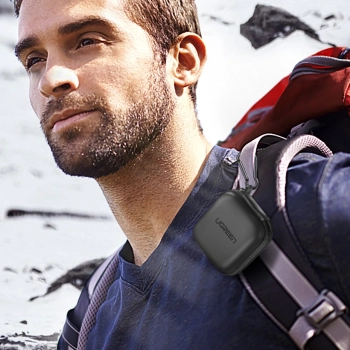  Etui pudełko na słuchawki i akcesoria GSM 8x8cm czarny - zdj. dodatkowe 7