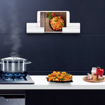  Uchwyt ścienny półka na telefon tablet smartfona do ładowania biały - zdj. dodatkowe 5