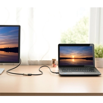  Przedłużacz przejściówka kabla HDMI 4K 10.2 Gbps 340Mhz 0.5 m czarny - zdj. dodatkowe 2