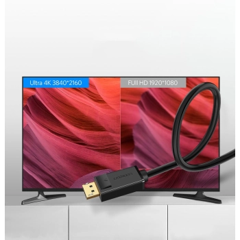  Kabel przewód DisplayPort 1.2 4K 2m czarny - zdj. dodatkowe 2