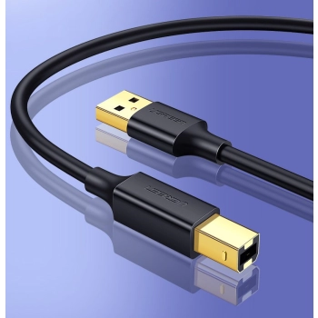  Kabel przewód do drukarki USB 2.0 - USB-B 1.5m czarny - zdj. dodatkowe 1