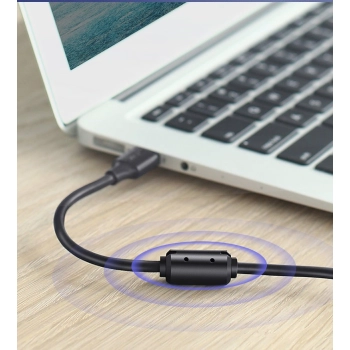  Kabel przewód do drukarki USB 2.0 - USB-B 1.5m czarny - zdj. dodatkowe 5