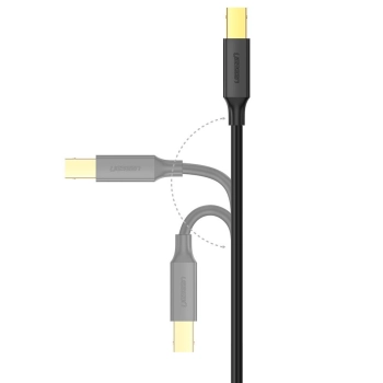  Kabel przewód do drukarki USB 2.0 - USB-B 1.5m czarny - zdj. dodatkowe 8