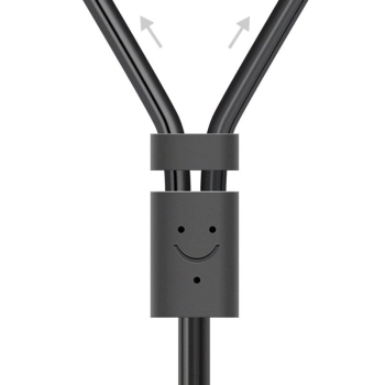  Kabel przewód audio 3.5mm mini jack żeński - 2RCA męski 25cm szary - zdj. dodatkowe 1