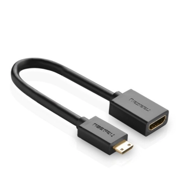  Przejściówka adapter kabel HDMI żeński - mini HDMI męski 4K 60Hz HEC ARC 22cm czarny - zdj. dodatkowe 10
