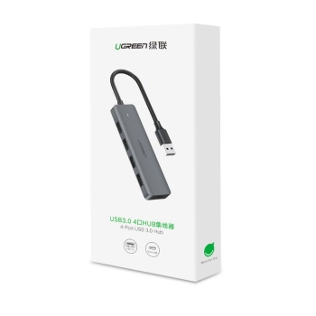  HUB Rozdzielacz portów USB - 4x USB 3.2 z portem zasilania micro USB szary - zdj. dodatkowe 4