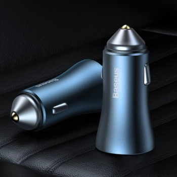  Szybka ładowarka samochodowa 40W PD QC USB-C / USB + kabel do iPhone niebieski - zdj. dodatkowe 10