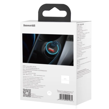  Szybka ładowarka samochodowa 40W PD QC USB-C / USB + kabel do iPhone niebieski - zdj. dodatkowe 5