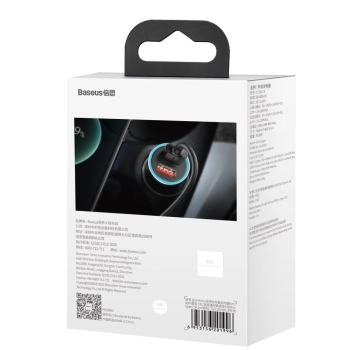  Szybka ładowarka samochodowa 2x USB 40W QC SCP FCP AFC + kabel USB-C szary - zdj. dodatkowe 5