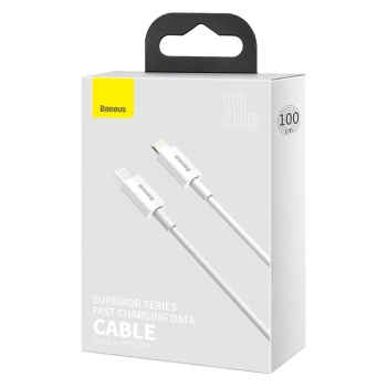  Kabel przewód do iPhone USB Typ C - Lightning Power Delivery 20W 1m biały - zdj. dodatkowe 4