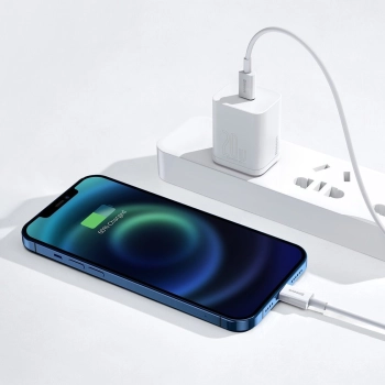 Kabel przewód do iPhone USB Typ C - Lightning Power Delivery 20W 1m biały - zdj. dodatkowe 7