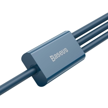  3w1 kabel przewód uniwersalny USB - Lightning / USB-C / micro USB 3.5A 1.5m niebieski - zdj. dodatkowe 2