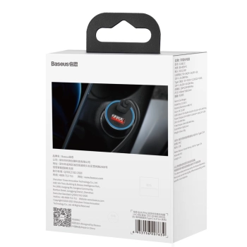  Szybka ładowarka samochodowa USB-C USB 40W PD QC SCP FCP AFC + kabel USB-C - Lightning szary - zdj. dodatkowe 5