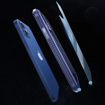  Pancerne wytrzymałe etui do iPhone 12 Pro Max Frigate Series niebieski - zdj. dodatkowe 4