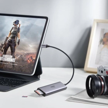  6w1 wielofunkcyjny HUB USB-C - 3x USB HDMI 4K czytnik kart SD i TF szary - zdj. dodatkowe 4