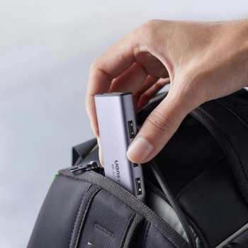  6w1 wielofunkcyjny HUB USB-C - 3x USB HDMI 4K czytnik kart SD i TF szary - zdj. dodatkowe 7