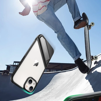  Sztywne etui z żelową ramką i podstawką do iPhone 13 Pro czarny - zdj. dodatkowe 6