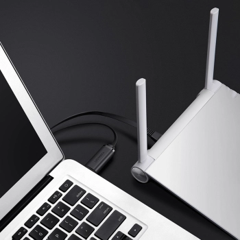  Kabel przewód konsolowy przejściówka USB - RJ45 skrętka ethernet 1.5m czarny - zdj. dodatkowe 5