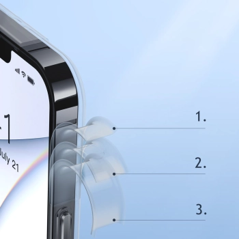  Etui pokrowiec do iPhone 13 Pro sztywna obudowa z żelową ramką czarny - zdj. dodatkowe 8