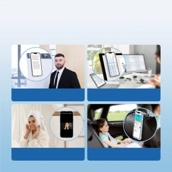  Etui pokrowiec do iPhone 13 Pro Max pancerna obudowa z haczykami podstawką przezroczysty - zdj. dodatkowe 7