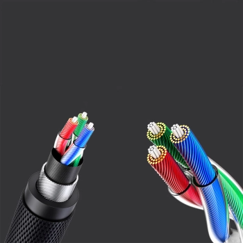  Kabel przewód audio AUX mini jack 3.5mm męski 3m czarny - zdj. dodatkowe 9