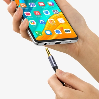  Kabel przewód audio AUX mini jack 3.5mm męski 2m czarny - zdj. dodatkowe 1