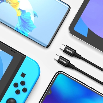  Kabel przewód USB-C 5A szybkie ładowanie PD QC 1m biały - zdj. dodatkowe 8