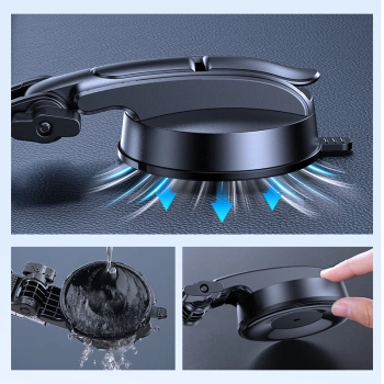  Uchwyt samochodowy na telefon smartfon na kokpit czarny - zdj. dodatkowe 6