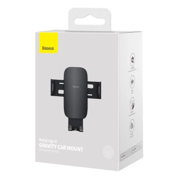  Grawitacyjny uchwyt samochodowy na telefon na kratkę Metal Age II czarny - zdj. dodatkowe 3