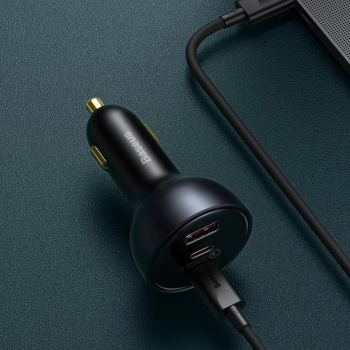  Szybka ładowarka samochodowa USB USB-C 160W PPS Quick Charge 5 PD szary - zdj. dodatkowe 9