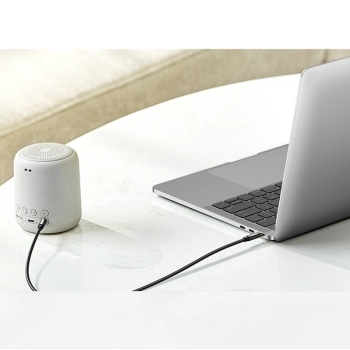  Kątowy boczny przewód kabel audio AUX 2x mini jack 3.5 mm 1m niebieski - zdj. dodatkowe 8