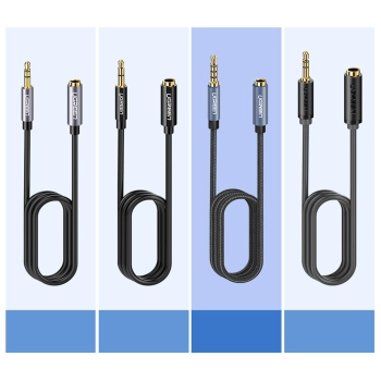  Przedłużacz kabel adapter audio AUX mini jack 3.5mm 1.5m niebieski - zdj. dodatkowe 5