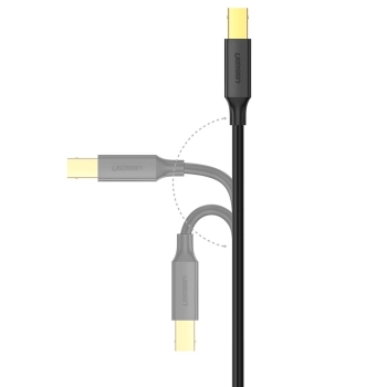  Kabel przewód USB Typ B do drukarki męski - USB 2.0 męski 480Mbps 2m czarny - zdj. dodatkowe 1