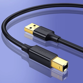  Kabel przewód USB Typ B do drukarki męski - USB 2.0 męski 480Mbps 1m czarny - zdj. dodatkowe 3