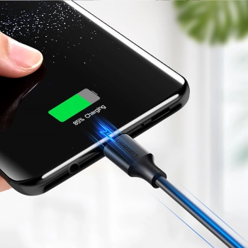  Kabel przewód przejściówka USB - USB-C Quick Charge 3.0 3A 0.25m czarny - zdj. dodatkowe 5