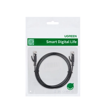  Płaski kabel sieciowy patchcord LAN RJ45 Ethernet Cat. 6 15m czarny - zdj. dodatkowe 4