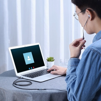  Przedłużacz adapter przejściówka do słuchawek mini jack 3.5mm 1m niebieski - zdj. dodatkowe 9