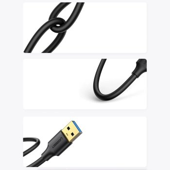  Kabel przewód USB - USB 3.2 3m czarny - zdj. dodatkowe 7