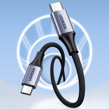  Kabel przewód w oplocie USB-C Power Delivery 240W 5A 2m szary - zdj. dodatkowe 1