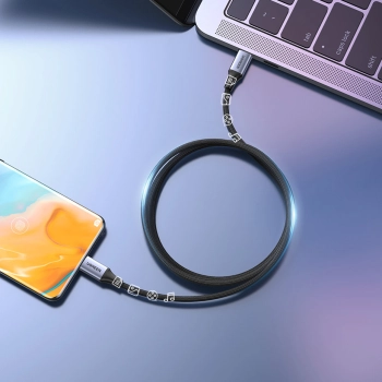  Kabel przewód w oplocie USB-C Power Delivery 240W 5A 2m szary - zdj. dodatkowe 5